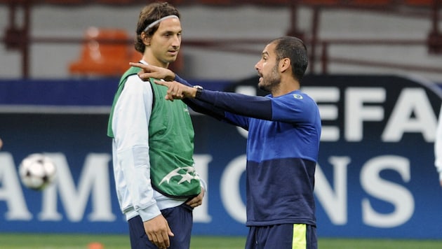 Zlatan Ibrahimovic und Pep Guardiola wurden bei Barcelona keine Freunde.  (Bild: AFP/DAMIEN MEYER / AFP)