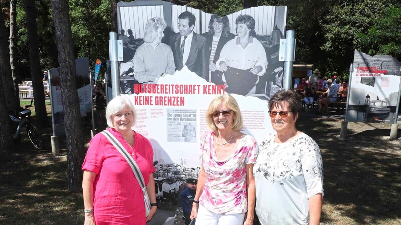 Damals und heute: Maria Kanitsch, Hannelore Tremmel und Gertrude Freiler. (Bild: Reinhard Judt)