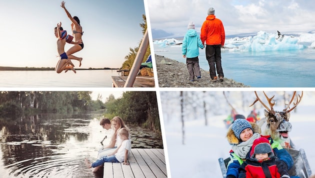 Der einstige Familien-Urlaub am See verändert sich immer mehr in Richtung Ferien in der Eislandschaft. (Bild: Krone KREATIV/stock.adobe.com)