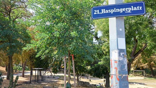 In this park in Floridsdorf, the city gardener collapsed while watering the trees and flowers. (Bild: Groh Klemens)