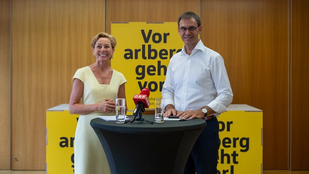 Wenig überzeugend präsentierten Markus Wallner und Martina Rüscher ihre Ideen zum Thema Gesundheit. (Bild: Lukola Media)