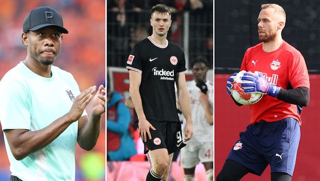 David Alaba, Sasa Kalajdzic and Alex Schlager (from left to right) (Bild: GEPA/GEPA pictures)