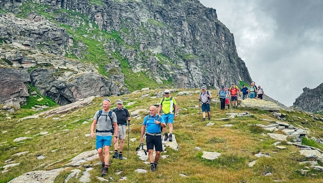 The R-Z hiking group has been hiking regularly in the Alps-Adriatic region for 19 years. (Bild: Wallner Hannes)