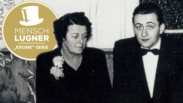 Richard Lugner lived with his mother Leopoldine for a long time due to lack of money. (Bild: Krone KREATIV/Privat)