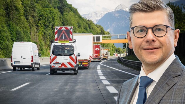 Günther Reder ist der Obmann der Transporteure der Wirtschaftskammer OÖ. Für seine Branche kämpft er um Verbesserungen – und Verständnis. (Bild: Krone KREATIV/Daniel Scharinger, zVg)