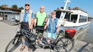 Paul Possemiers (li.) genießt den Urlaub im Burgenland in allen Zügen. (Bild: Reinhard Judt)