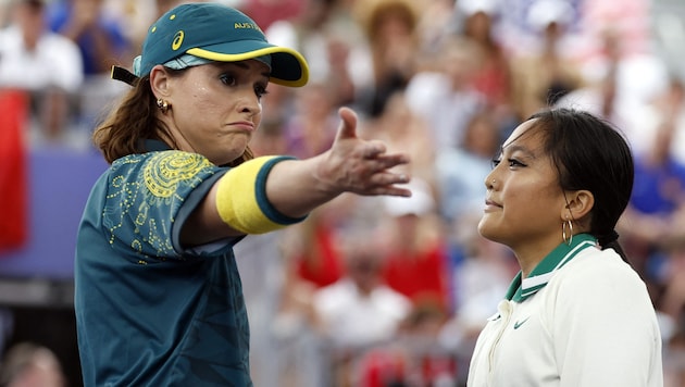 Raygun during one of her Olympic duels. (Bild: AFP/APA/Odd ANDERSEN)