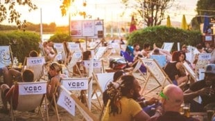 Urlaubsfeeling im Vienna City Beach Club.