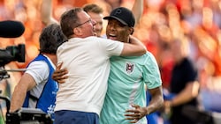 Ralf Rangnick (links) baut weiter auf Kapitän David Alaba.  (Bild: GEPA/GEPA pictures)