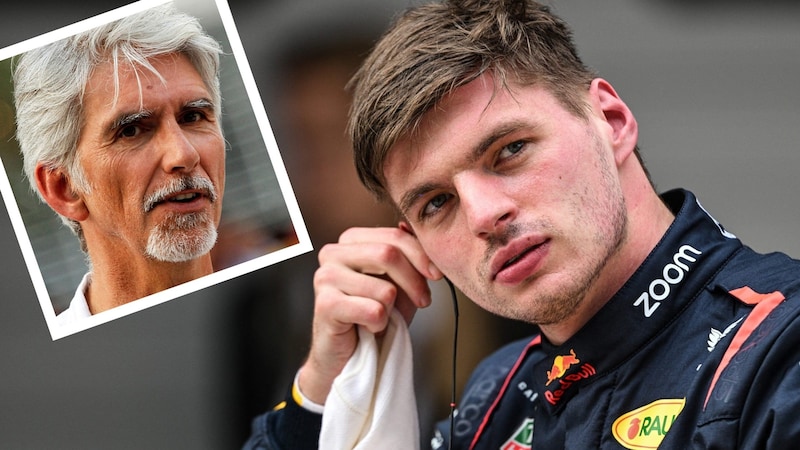 Damon Hill (left) and Max Verstappen (Bild: AFP, GEPA)