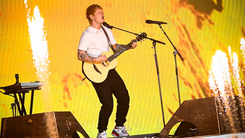 Apart from a few exceptions, Sheeran kept a low profile with pyrotechnics in St. Pölten. (Bild: Andreas Graf)