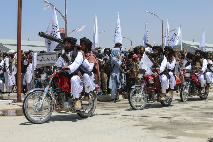 The Taliban celebrate the day they seized power.