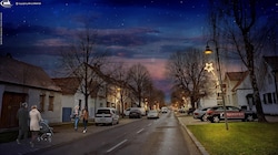 Aus vier Varianten der Straßenbeleuchtung im Advent können ab sofort die Bewohner von Schattendorf auswählen. (Bild: MK Illumination)