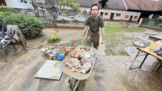 Mud upon mud: For weeks, a state of emergency prevailed in southern Burgenland. (Bild: Schulter Christian)