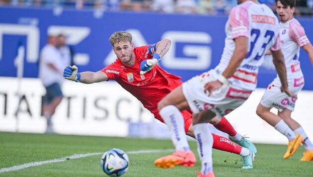 Blue-White top goalie Nicolas Schmid (Bild: Dostal Harald)