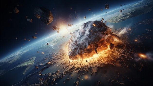 An asteroid - not a comet - is thought to be responsible for the Chicxulub event. (AI-generated image) (Bild: stock.adobe.com/zahidcreat0r)