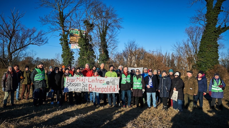 Activists had been protesting against the eastern bypass at the Baumhaus since November. (Bild: Marcell Billaudet)