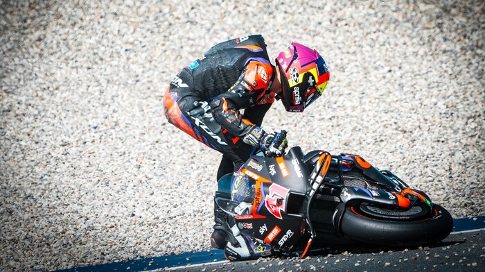 Pedro Acosta crashed three times