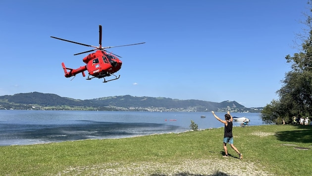 Die verletzte Bergsteigerin wurde vom Zierlersteig geborgen. Für die Gmundner Bergretter war es der zweite EInsatz in drei Tagen auf diesem Steig. (Bild: BRD Gmunden)