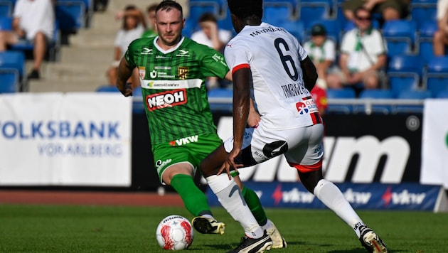 Leo Mikic scored Lustenau's first goal in League Two. (Bild: GEPA pictures)