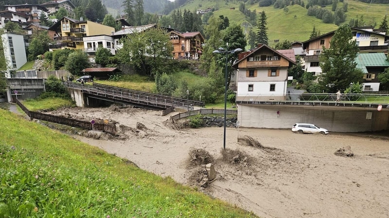 The town was flooded in several places. (Bild: zVg)