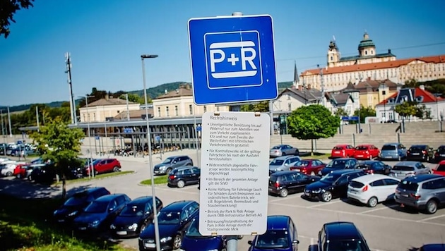 There is often no more space for commuters in park &amp; ride facilities. (Bild: Stadt Melk/Franz Gleiß)