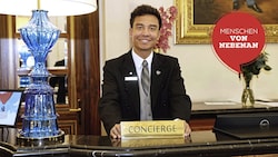 Rafael Schuster (24) ist einer der jüngste Concierges in Österreich. (Bild: Krone KREATIV/Reinhard Holl)