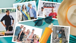 Der Wahlkampf findet diesen Sommer in Bädern und bei Festen statt. (Bild: Krone KREATIV/zVg., stock.adobe.com)