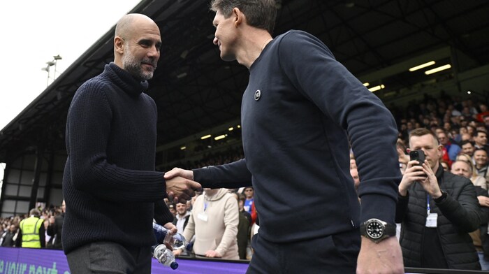 Pep Guardiola and Manchester City are one of the three title favorites for Oliver Glasner.