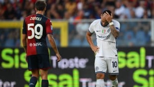 Inter-Star Lautaro Martinez (re.) kann’s nicht fassen ...