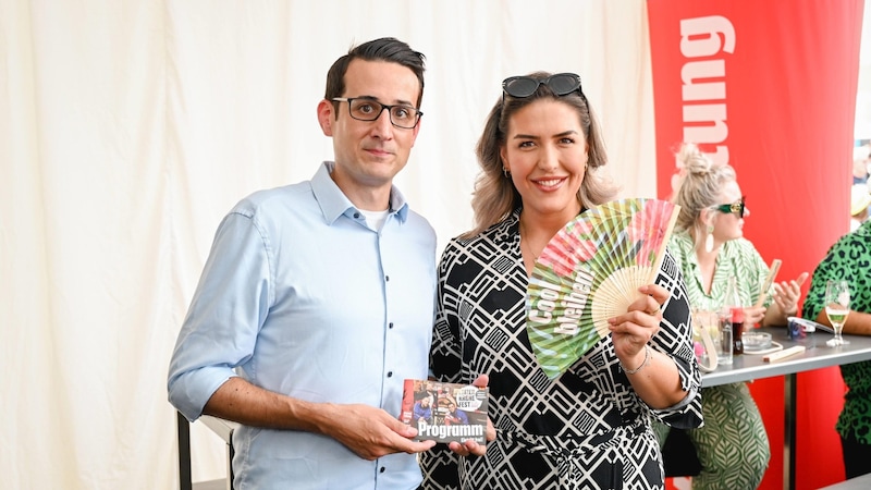 Michael Knor und Verena Derntl (beide Mediaprint). (Bild: Wenzel Markus)