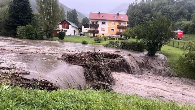 Flooding in Mautern. (Bild: FF Mautern)