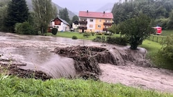 Überflutungen in Mautern. (Bild: FF Mautern)