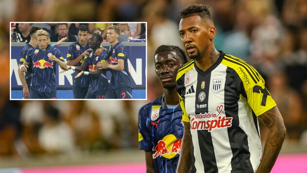 Disappointing debut for Jerome Boateng: The former world champion lost 1-0 to Red Bull Salzburg with LASK ... (Bild: GEPA)