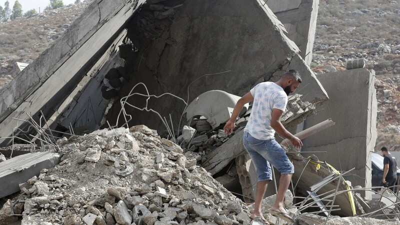 Ein Haus, das bei dem Angriff zerstört wurde (Bild: AFP/Mahmoud Zayyat)