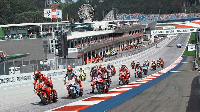 Pure two-wheel action at the 2024 Austrian GP.