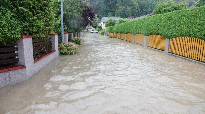 Gassen in der Region Gloggnitz verwandelten sich in Bäche.