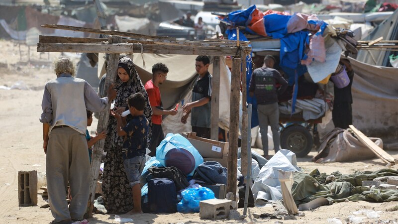 Palästinensische Flüchtlinge in einem Camp (Bild: AFP/APA/Bashar Taleb)