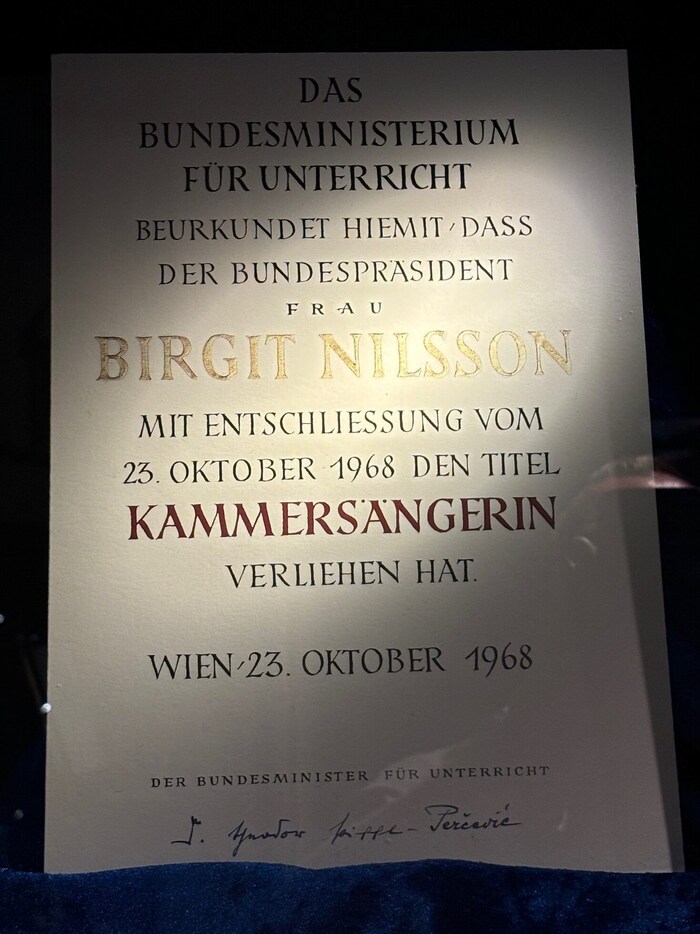 In 1968, Nilsson became an Austrian Kammersängerin