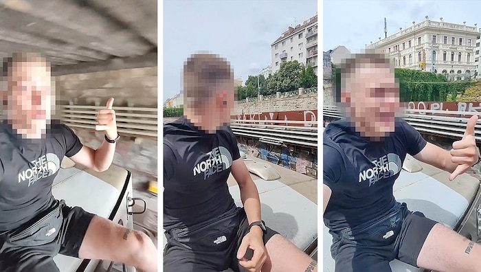 Nicht nachmachen! Solche Aktionen sind absolut lebensgefährlich und illegal!