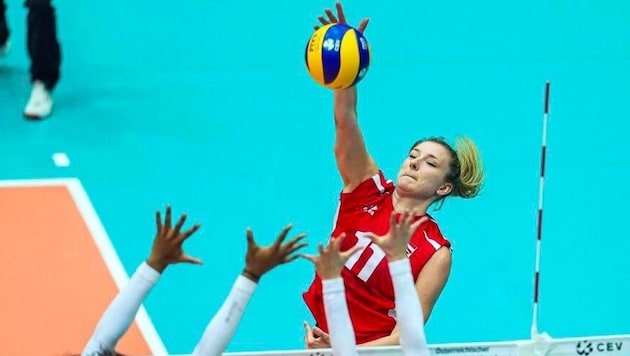 Monika Chrtianska möchte sich mit den ÖVV-Frauen für die Volleyball-EM 2026 qualifizieren. (Bild: GEPA/GEPA pictures)