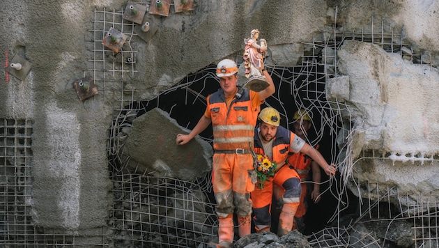 The breakthrough in the tunnel in East Tyrol took place a few days ago. (Bild: TIWAG/Steiner)