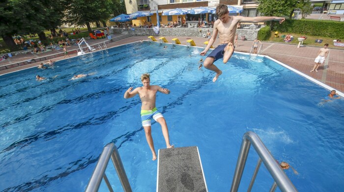 In Hallein, 2035 bathers sought to cool off on this year's peak day