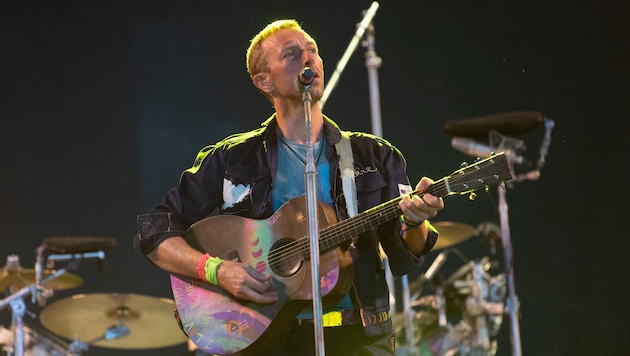 Chris Martin will be on stage with the band Coldplay at the Ernst Happel Stadium from Wednesday. The Brit landed in Vienna on Monday. (Bild: picturedesk.com/Justin Ng / Action Press )