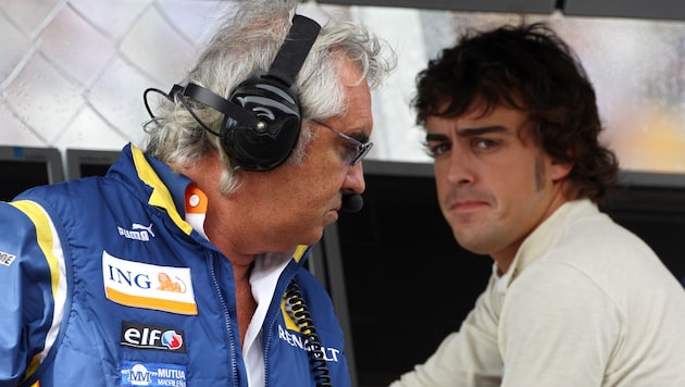 Ein langjähriges Team: Flavio Briatore (li.) und Fernando Alonso. (Bild: GEPA pictures)