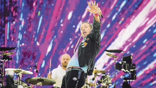 From Wednesday evening, the stars of Coldplay and frontman Chris Martin will be performing four times at Vienna's Ernst Happel Stadium. (Bild: Ben Houdijk - No reproduction without permission -)