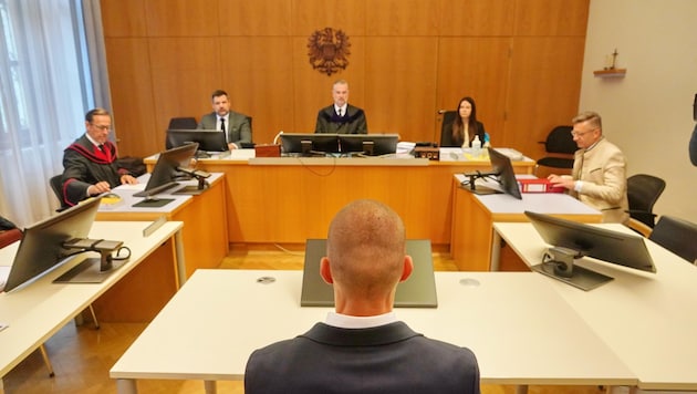 A picture of the trial at the time (Bild: Sepp Pail)