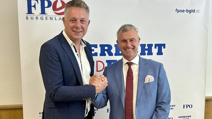 FPÖ-Duo: Alexander Petschnig und Norbert Hofer haben nach derzeitigem Stand ihr Mandat fix.