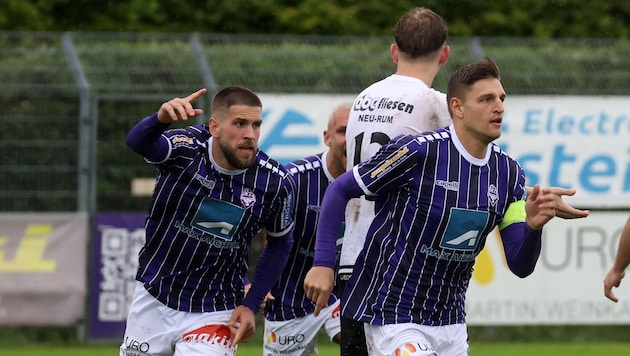 Marinko Sorda (left) scored Austria's winner in the final. (Bild: Tröster Andreas)