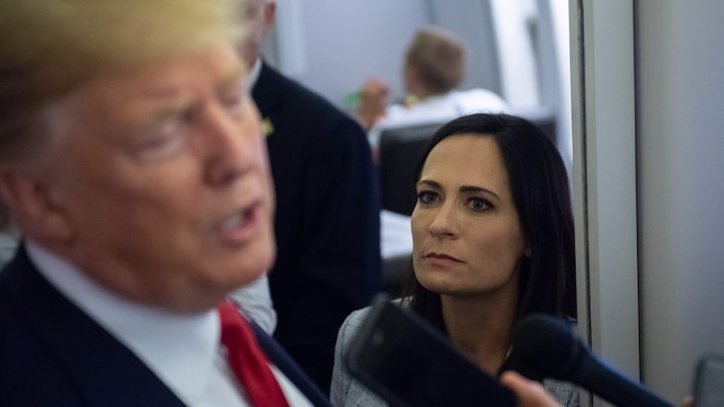 Stephanie Grisham during her time as spokesperson for former US President Donald Trump (Bild: APA/AFP)